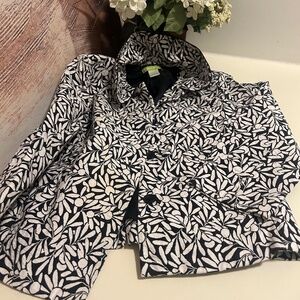 Sigrid Olsen Black/White Blazer, size 6